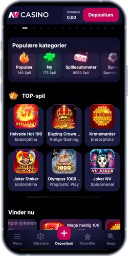 NV Casino personlig konto – spilbibliotek og top-spil efter login